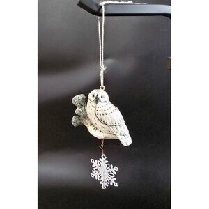 NWT Rare Vintage Pam Schifferl Owl Ornament Snowflake Midwest of Canon Falls